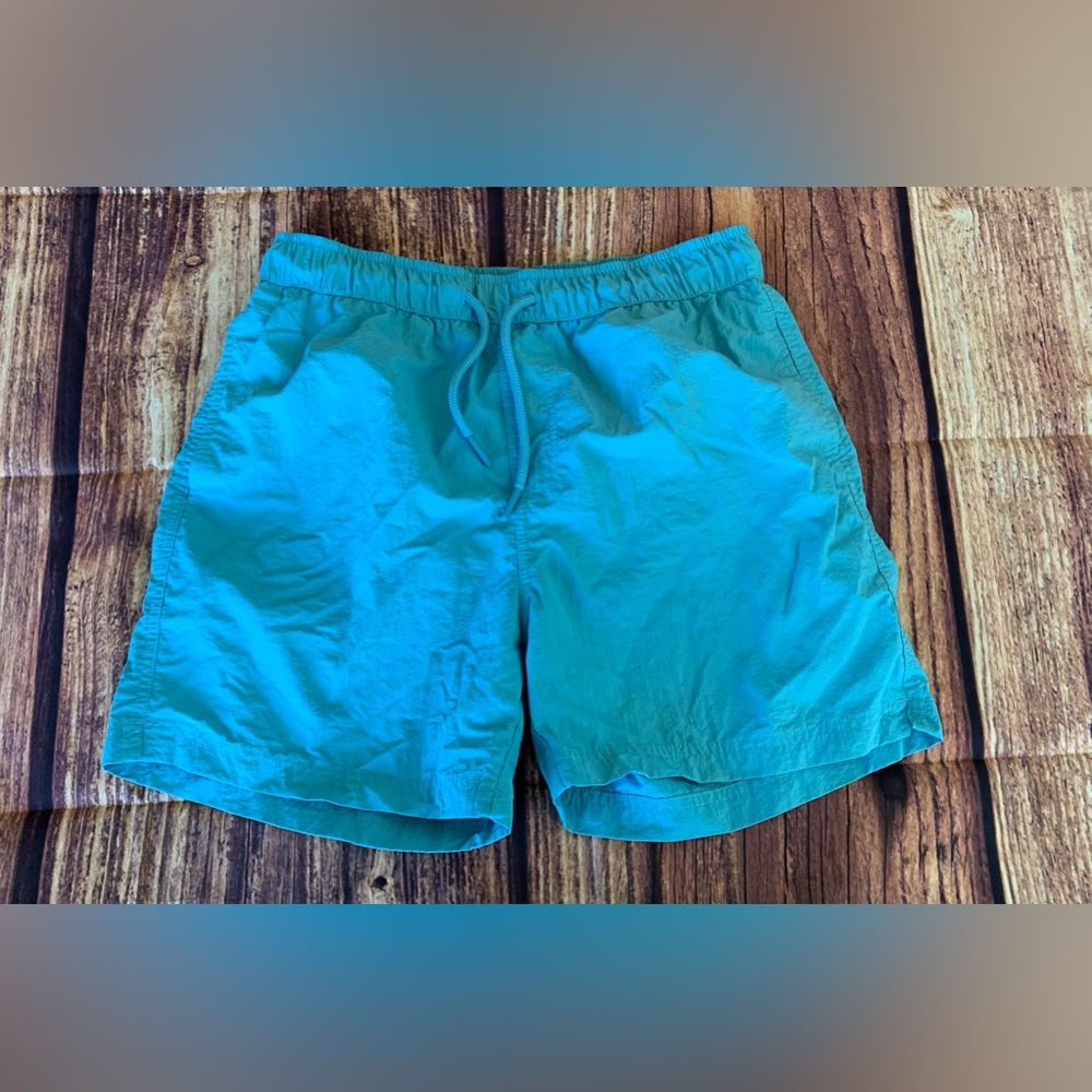 Forever 21 Men's Elastic Waist Lined Side Pockets Blue Swimming Shorts Size: M